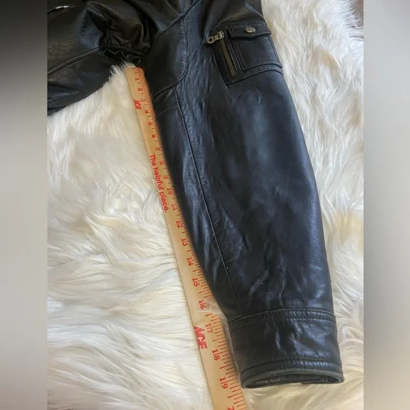 Harley-Davidson Sz L Men’s Black Leather Winged Jacket - Picture 12 of 15